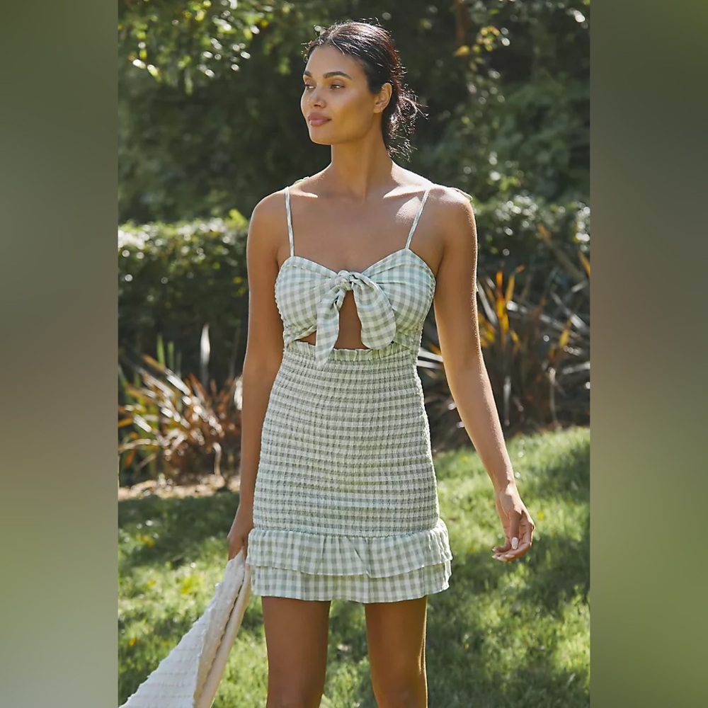 Anthropologie Mable smocked mini dress NWT